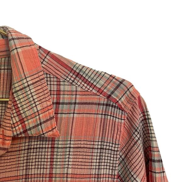 Patagonia Organic Cotton Plaid Short Sleeves Button Down Shirt S - Picture 2 of 6